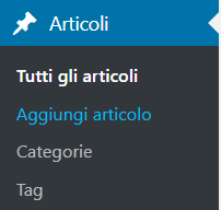 WordPress articoli