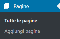 WordPress pagine
